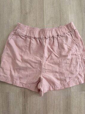 Madewell Women’s Pink Elastic-Waist Casual Shorts